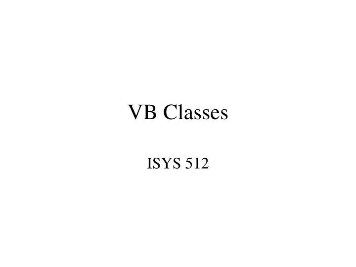 vb classes