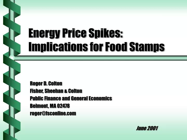 energy price spikes implications for food stamps