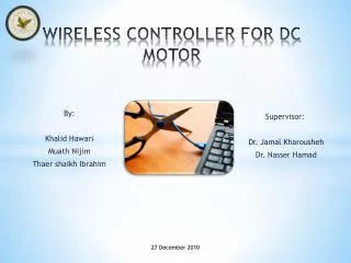 WIRELESS CONTROLLER FOR DC MOTOR