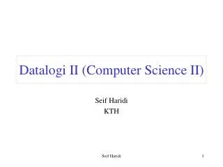 Datalogi II (Computer Science II)