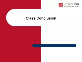 Class Conclusion