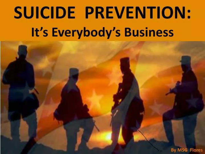 suicide prevention it s everybody s business