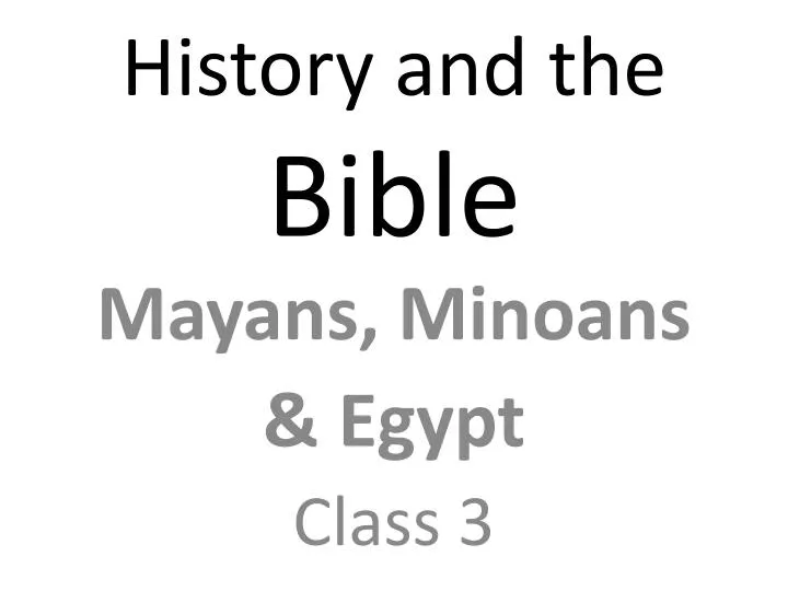 history and the bible
