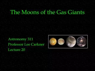 The Moons of the Gas Giants