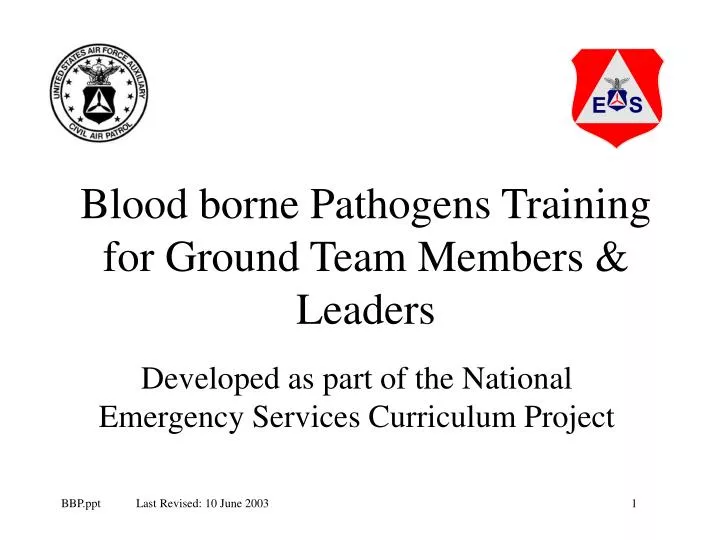 blood borne pathogens training for ground team members leaders