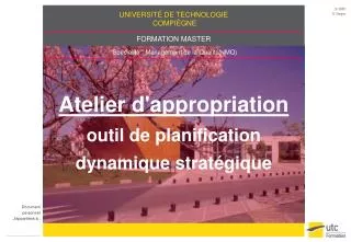 Atelier d'appropriation outil de planification dynamique stratégique