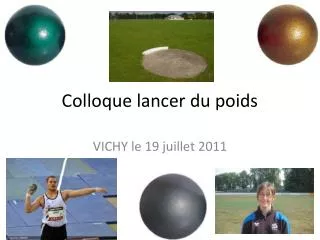 colloque lancer du poids