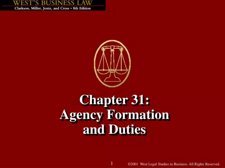 chapter 31 agency formation and duties