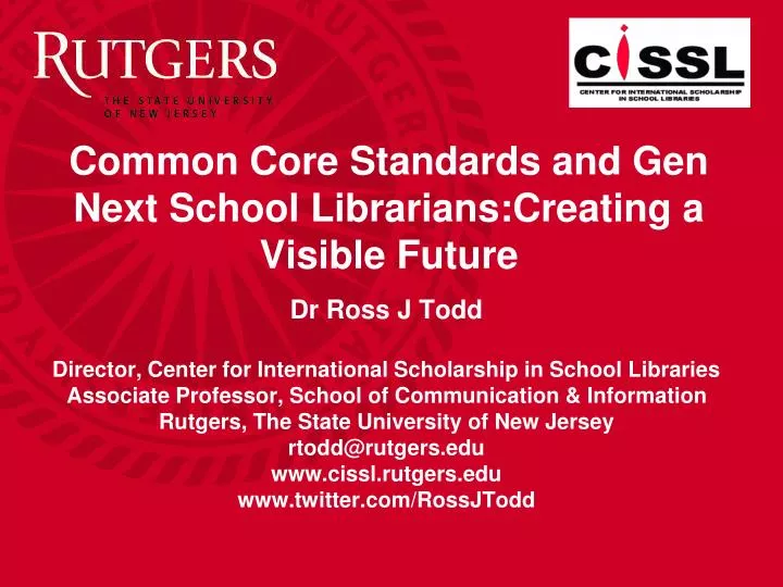 common core standards and gen next school librarians creating a visible future