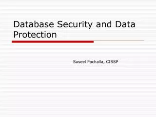 Database Security and Data Protection