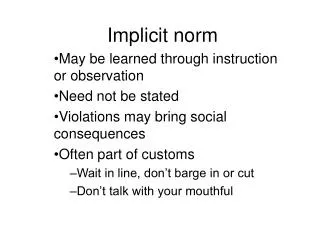 Implicit norm
