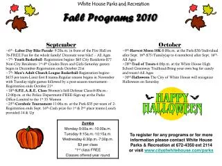 Fall Programs 2010