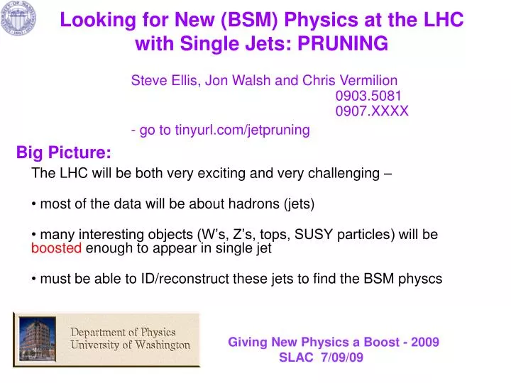 looking for new bsm physics at the lhc with single jets pruning