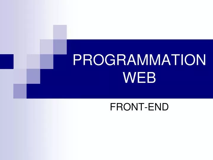 programmation web