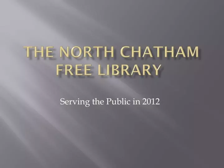 the north chatham free library