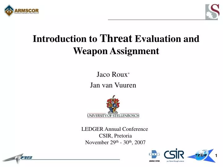 introduction to threat evaluation and weapon assignment