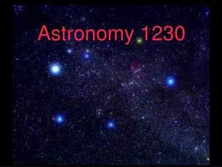 Astronomy 1230