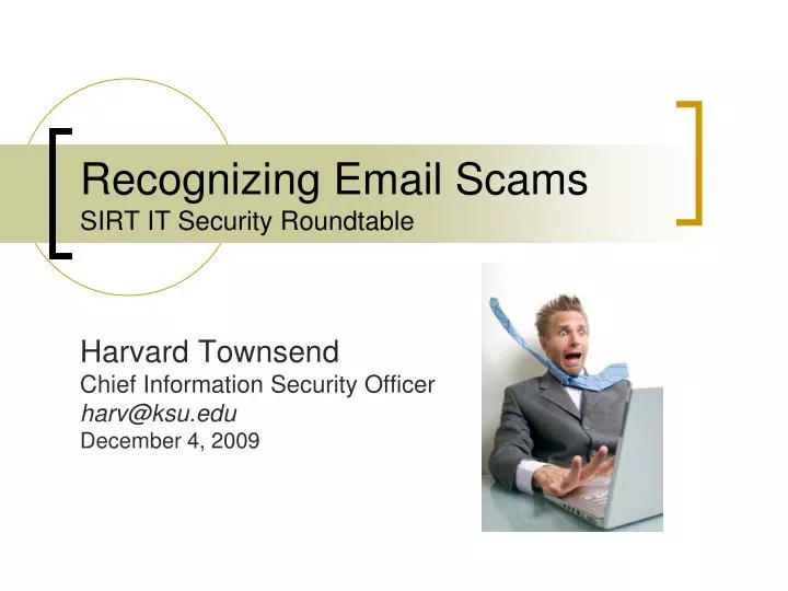 recognizing email scams sirt it security roundtable