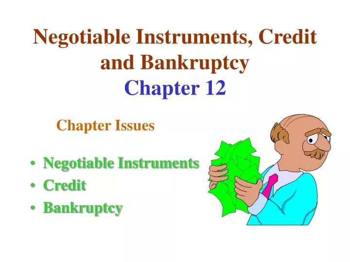 negotiable instruments credit and bankruptcy chapter 12