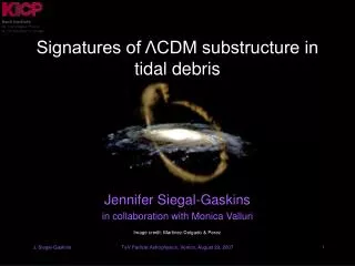 Signatures of ?CDM substructure in tidal debris