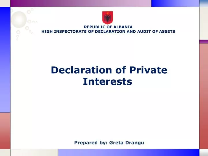 declaration of private interests