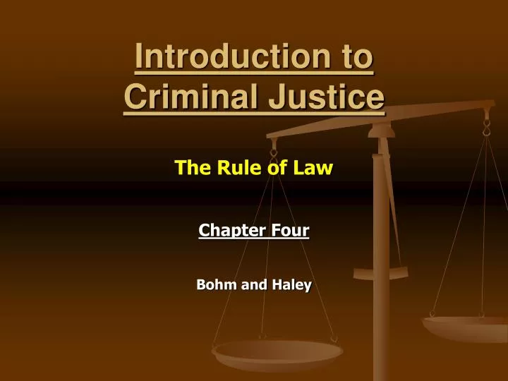 introduction to criminal justice