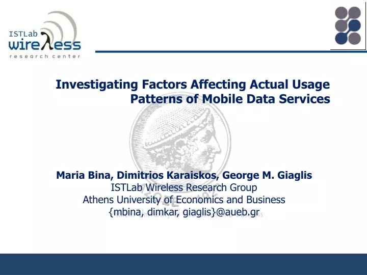 investigating factors affecting actual usage patterns of mobile data services