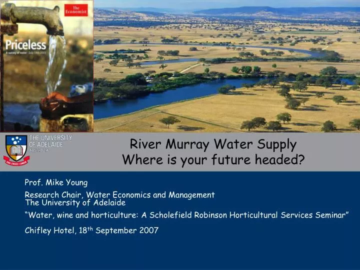 river murray water supply where is your future headed