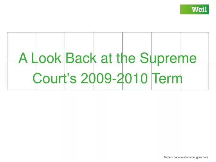 a look back at the supreme court s 2009 2010 term
