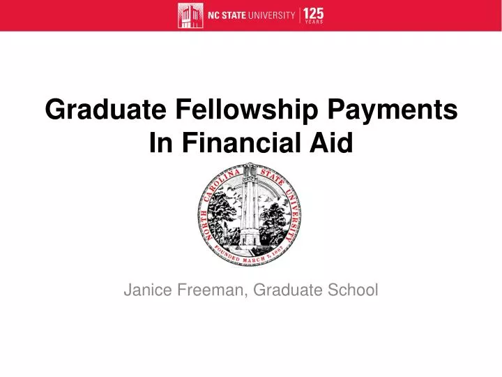 graduate fellowship payments in financial aid