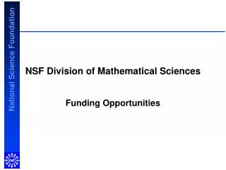 NSF Division of Mathematical Sciences