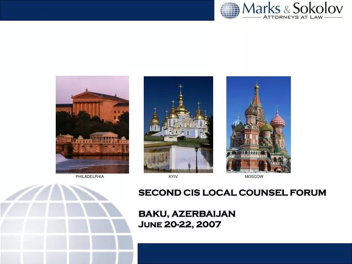 second cis local counsel forum baku azerbaijan june 20 22 2007