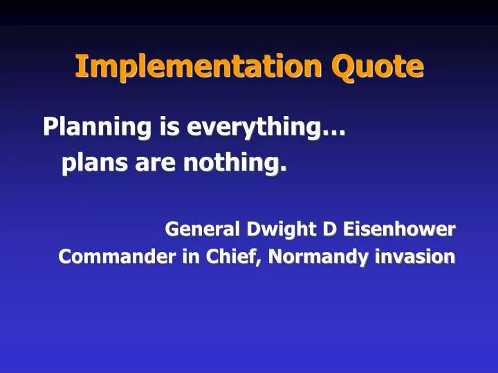 implementation quote