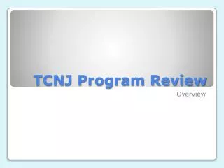 TCNJ Program Review