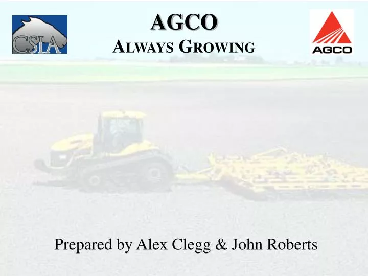 agco a lways g rowing