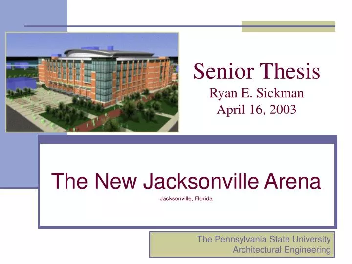 senior thesis ryan e sickman april 16 2003