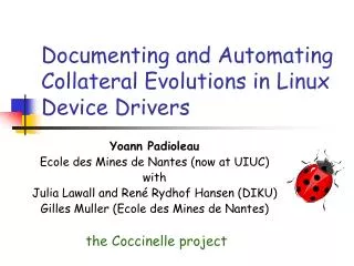 Documenting and Automating Collateral Evolutions in Linux Device Drivers