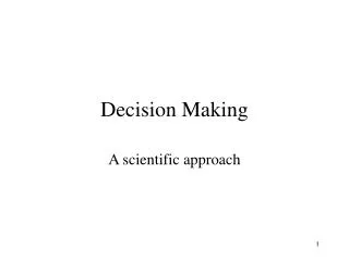 Decision Making