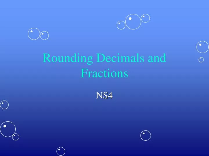 rounding decimals and fractions
