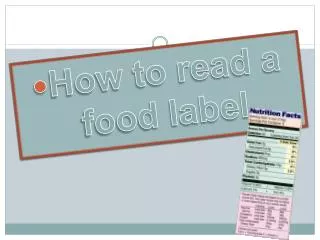 How to read a food label