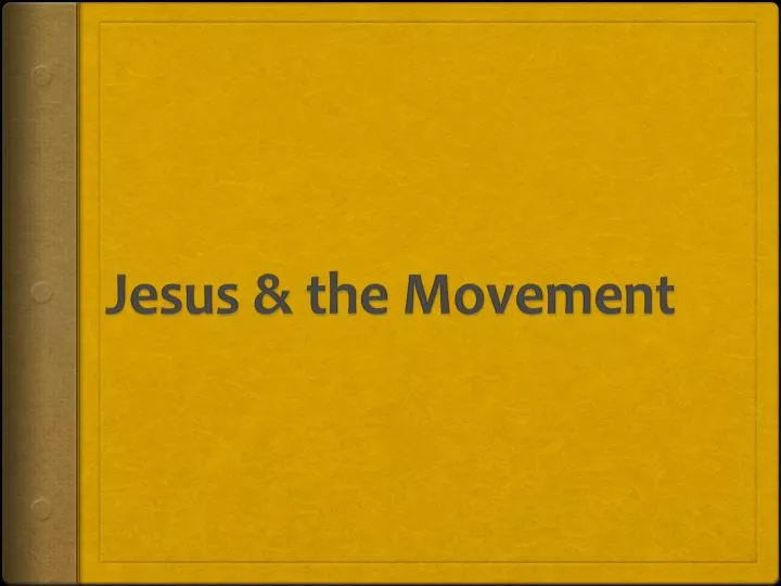 jesus the movement