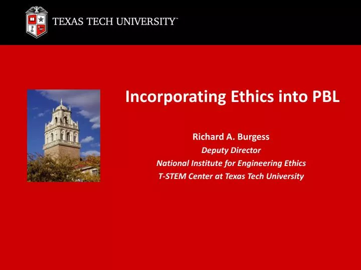 incorporating ethics into pbl