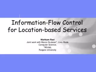 Information-Flow Control for Location-based Services