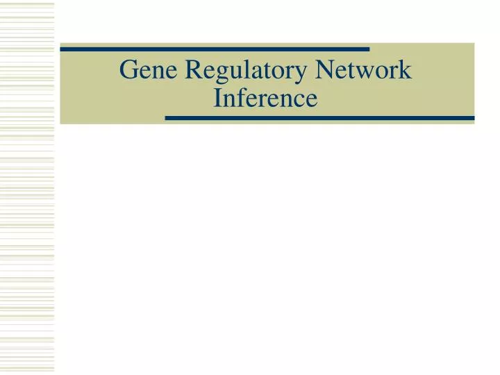 gene regulatory network inference