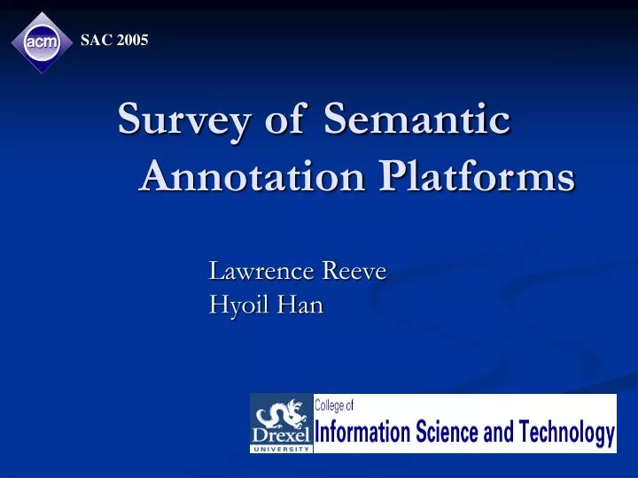 survey of semantic annotation platforms