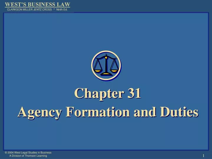 chapter 31 agency formation and duties