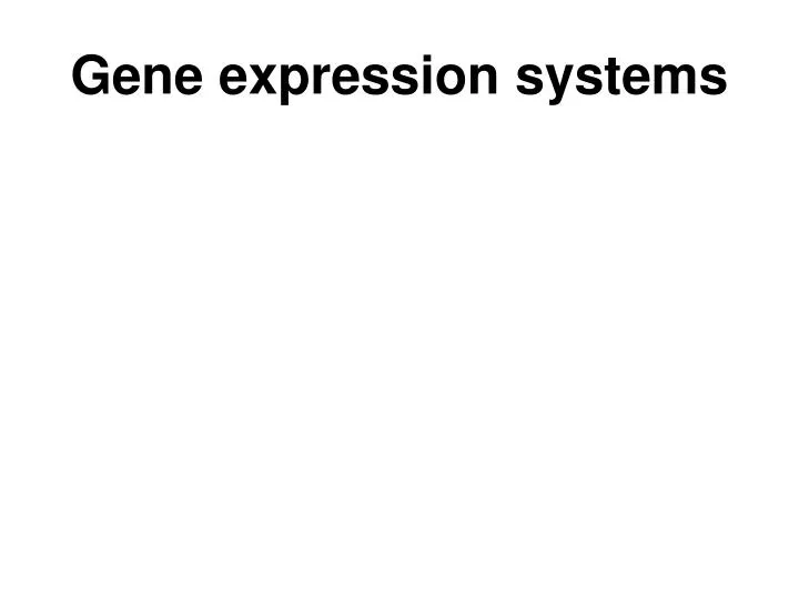 gene expression systems