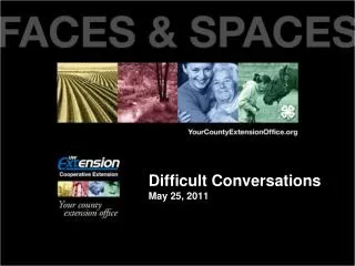 Difficult Conversations May 25, 2011