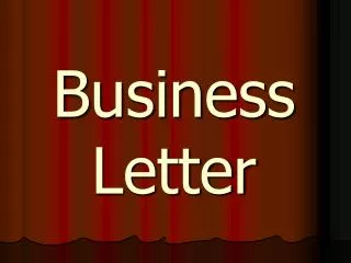 Business Letter