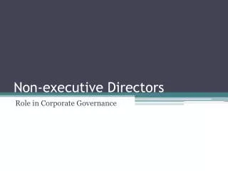 Non-executive Directors